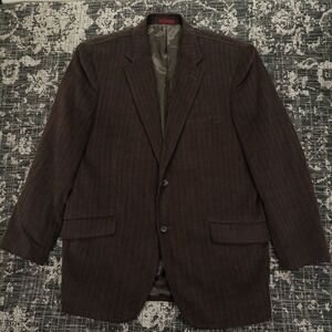 Adolfo Mens 42R Brown Corduroy Blazer Jacket Two Button Sport Coat Classy Preppy